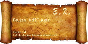 Bajza Kájusz névjegykártya
